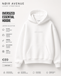 Create premium oversized hoodie product photography for NØIR AVENUE.