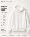 NØIR Avenue Oversized Hoodie — Cloud White
