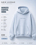 NØIR Avenue oversized essential hoodie in Ice Blue